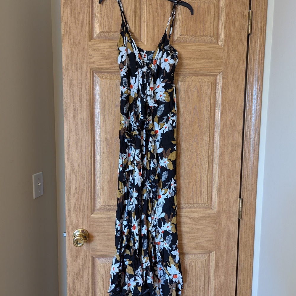 Floral Black Maxi Dress